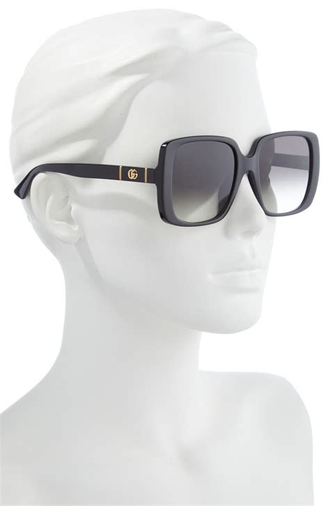 56mm square sunglasses gucci.